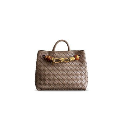 BOTTEGA VENETA SMALL ANDIAMO PINE CONE BROWN 743568 (25*22*10.5cm)